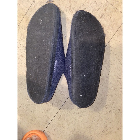 Birkenstock Zermatt Dark Blue Wool Felt‎ Sandals Slippers Size 46 US 13 - Picture 6 of 11